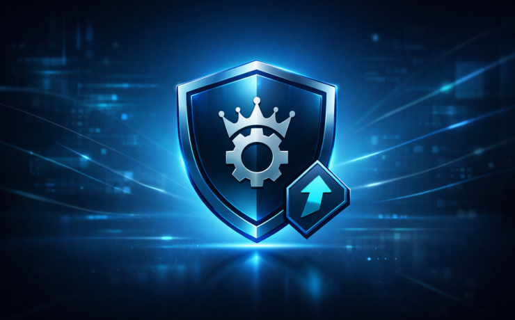 Admin shield icon representing privileged access MFA with step-up controls