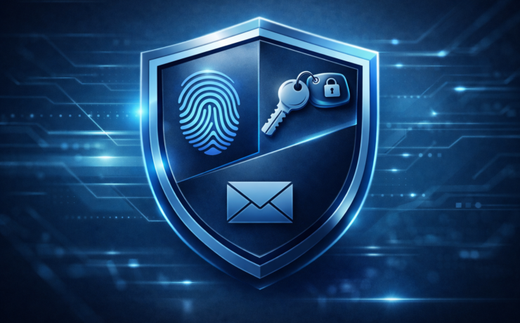 Shield icon representing enterprise MFA options and account recovery
